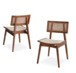 Holzstuhl, Esszimmerstuhl Allegra Rattan