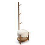 Garderobenhocker mit integriertem Stauraum